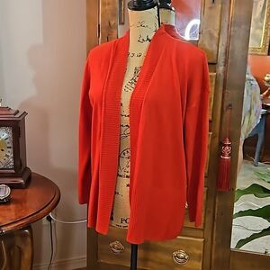 Rebecca Malone Red open front cardigan size Petite Small
